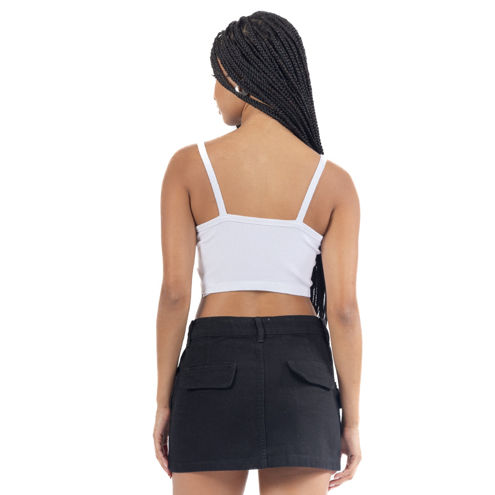 CROP TOP LISO TIRANTE DELGADO SEAMLESS