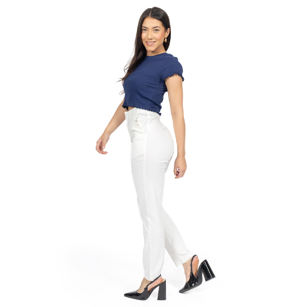 Playera Crop manga corta