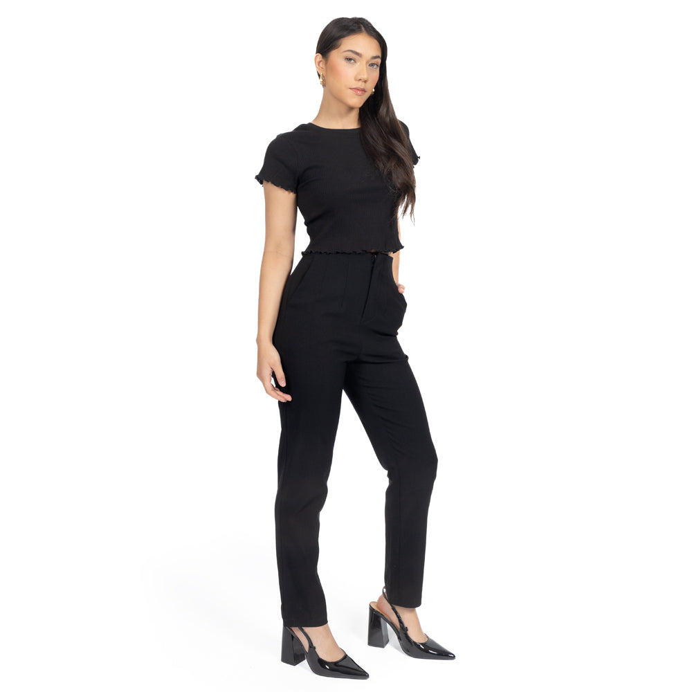 Playera Crop manga corta