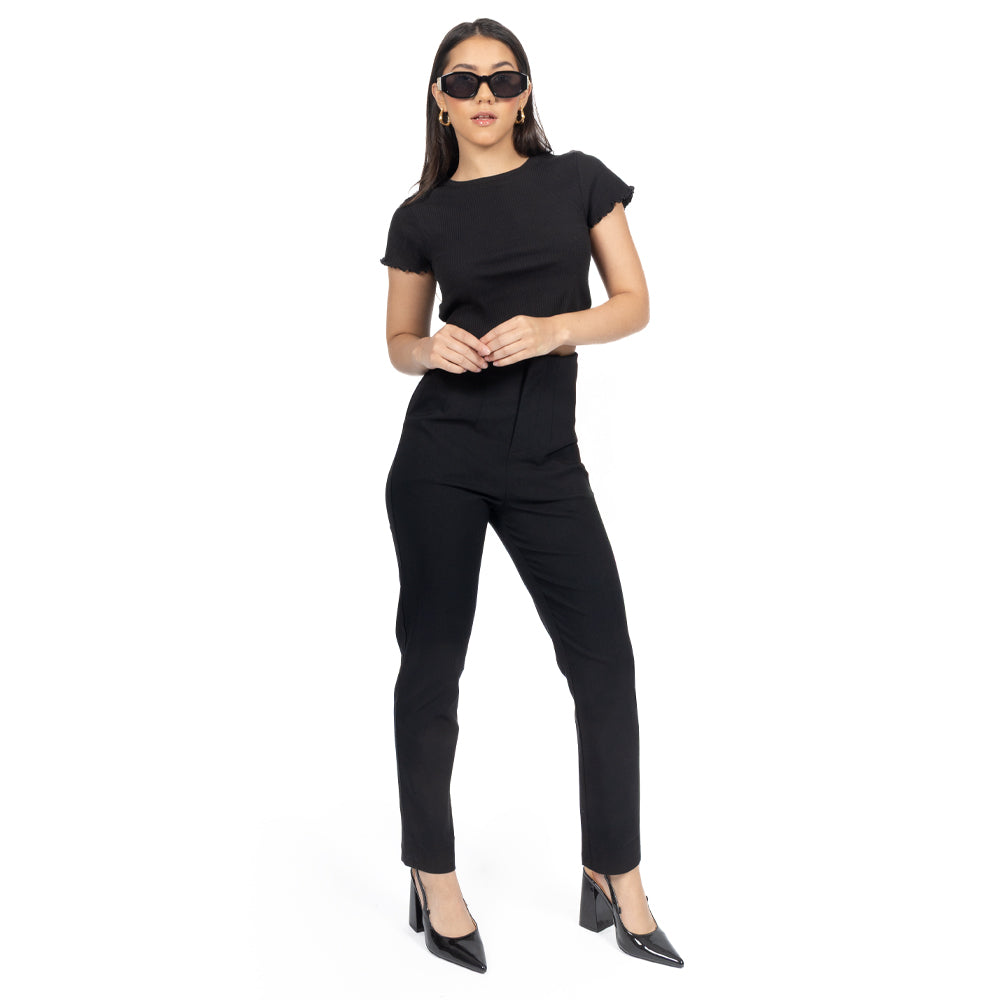 Playera Crop manga corta
