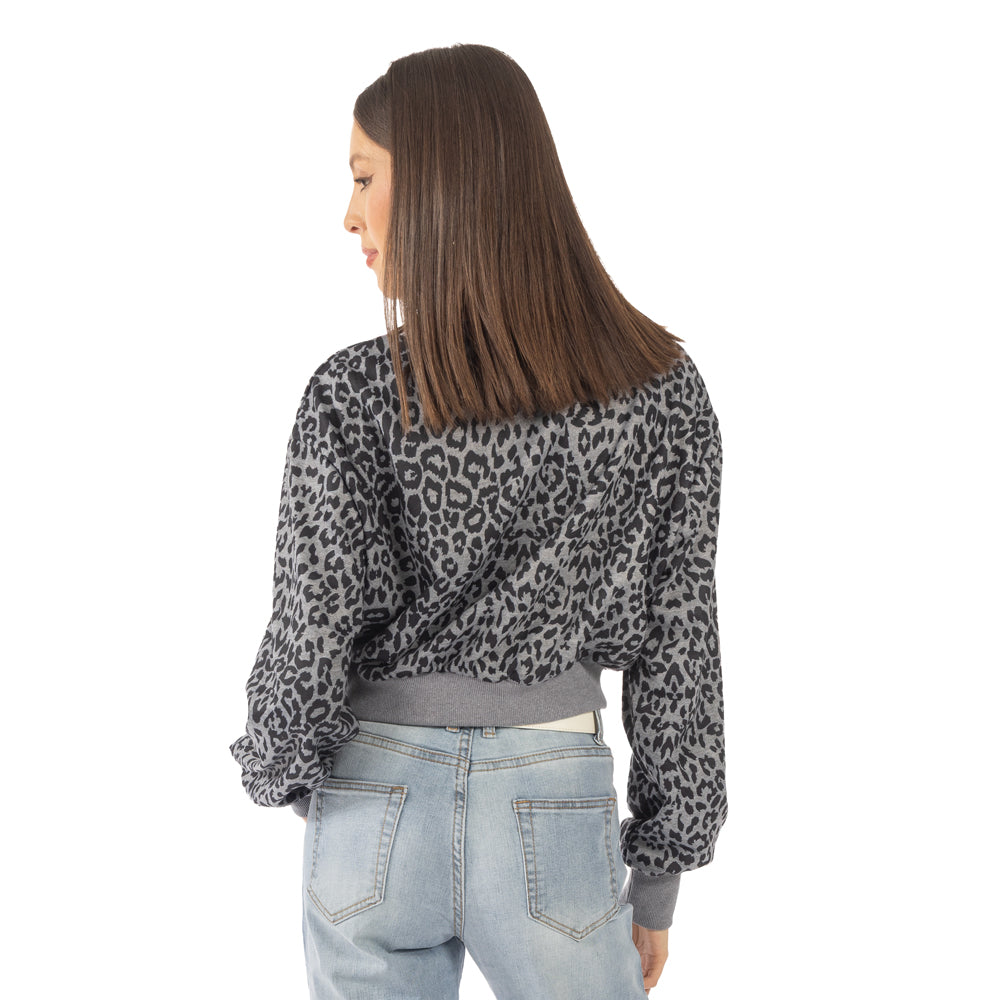 Sudadera Crop Animal Print