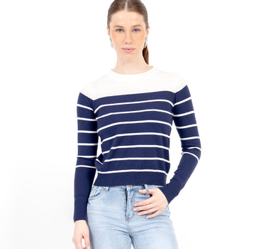 SWEATER DE PUNTO CON RAYAS PARA DAMA QUARRY