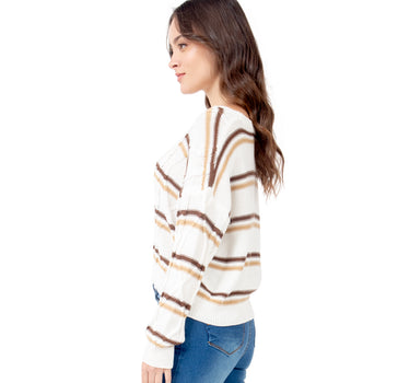 SUÉTER PARA MUJER QUARRY TEJIDO OVERSIZE A RAYAS