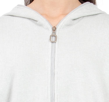 SUÉTER PARA MUJER QUARRY CROP TIPO HOODIE CON CIERRE