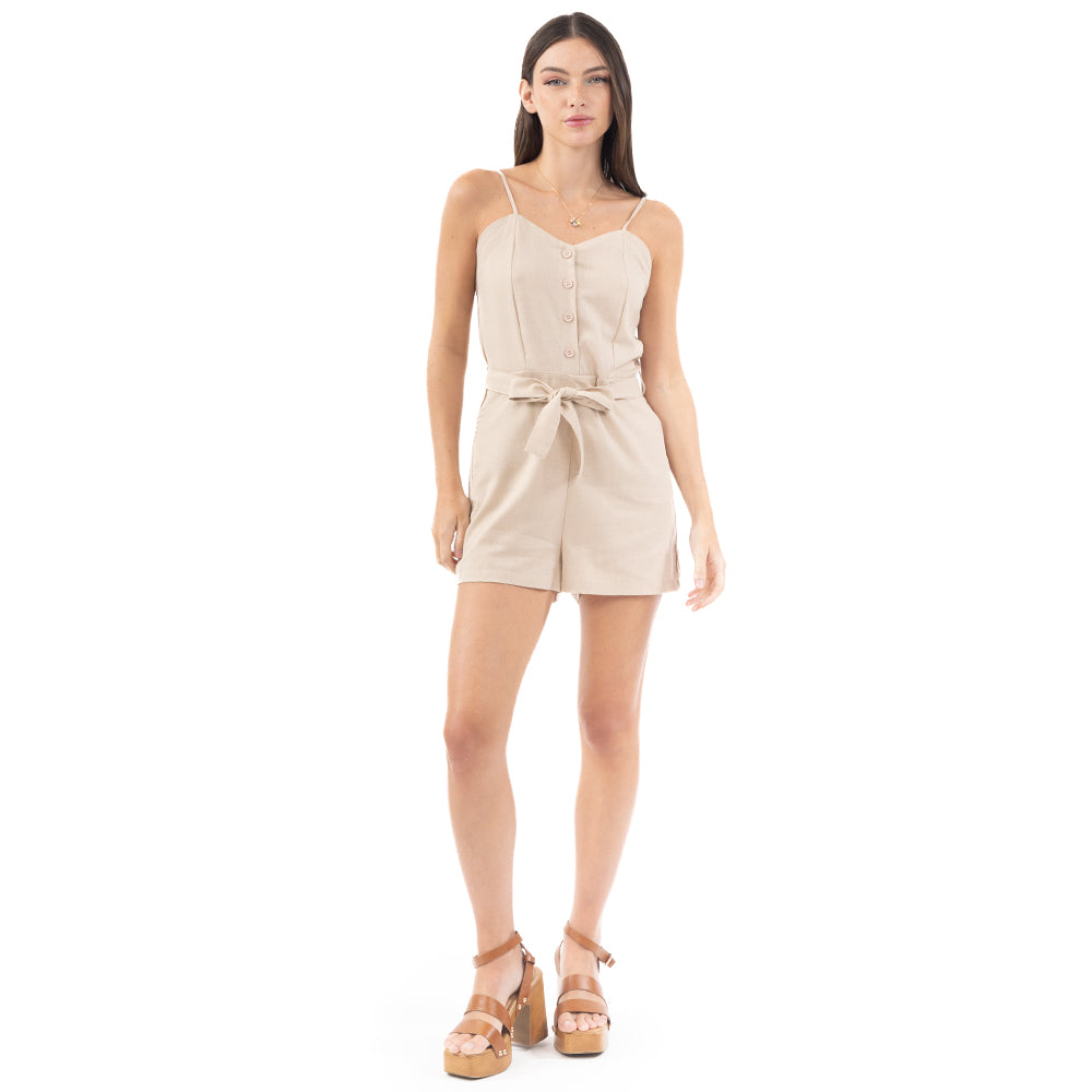 JUMPER DE LINO CON TIRANTES Y BOTONES