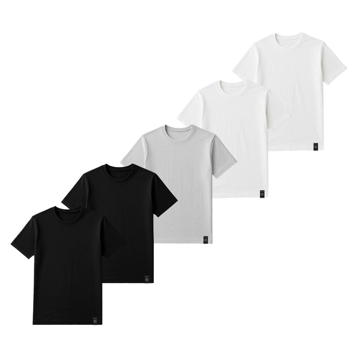 PACK 5 PLAYERAS MANGA CORTA SLIM FIT BÁSICA