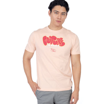 PLAYERA ESTAMPADO FUTURE COLOR DURAZNO PARA HOMBRE QUARRY