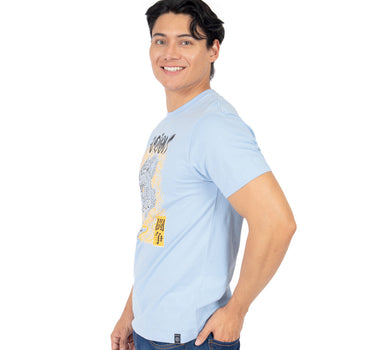 PLAYERA ESTAMPADO ASIAN CULTURE COLOR AZUL PARA HOMBRE QUARRY